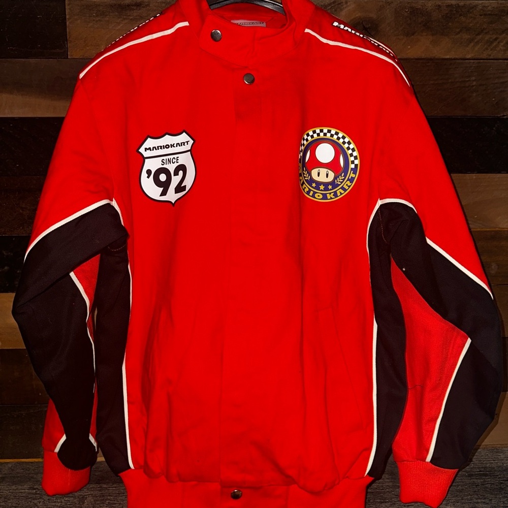 Nintendo Red Mario Kart Bomber Jacket